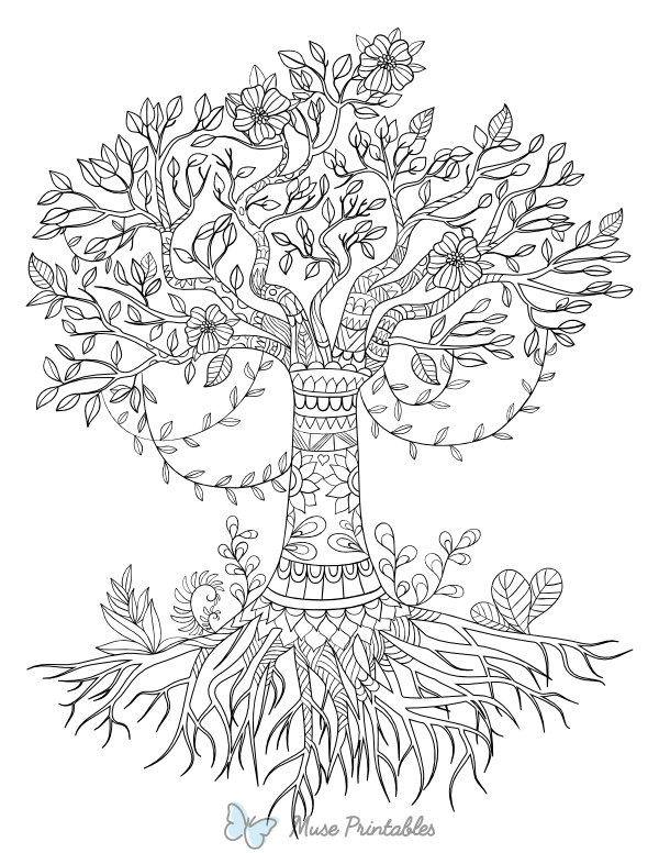 Tree of Life Adult Coloring Page