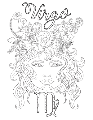 Virgo Adult Coloring Page