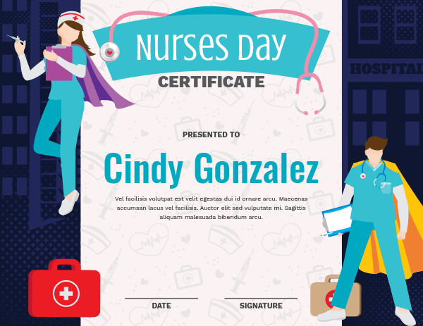 Nurses Day Award Certificate Template