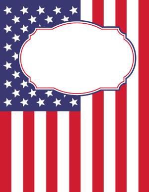 American Flag Binder Cover