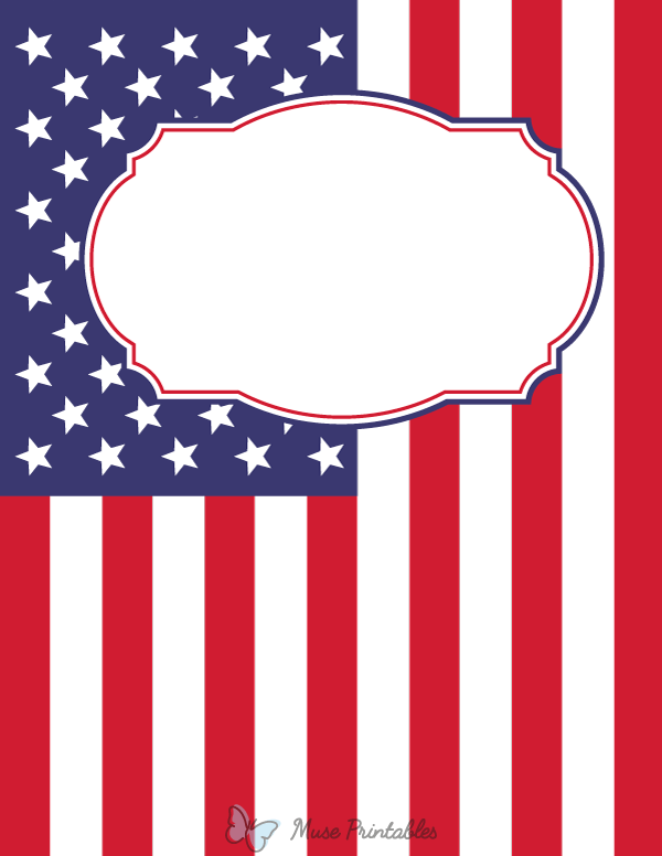 American Flag Binder Cover
