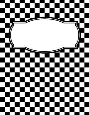 Black and White Checkered Binder Cover
