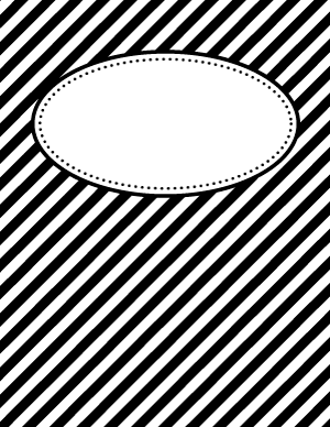Black and White Diagonal Stripe Binder Cover