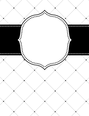 Black and White Lattice Binder Cover
