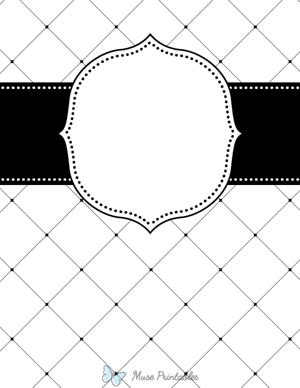 Black and White Lattice Binder Cover