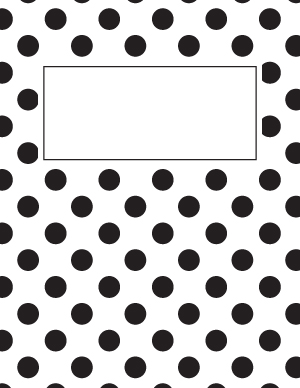 Black and White Polka Dot Binder Cover
