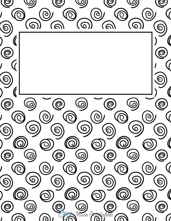 Black and White Spiral Binder Cover