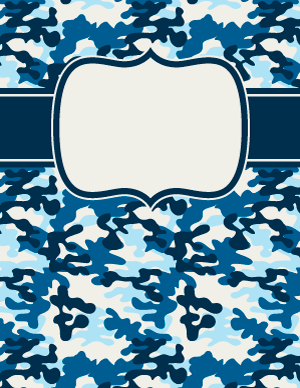 Blue Camouflage Binder Cover