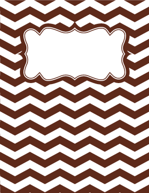 Brown and White Chevron Binder Cover