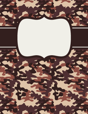 Brown Camouflage Binder Cover