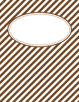Brown Diagonal Stripe Binder Cover
