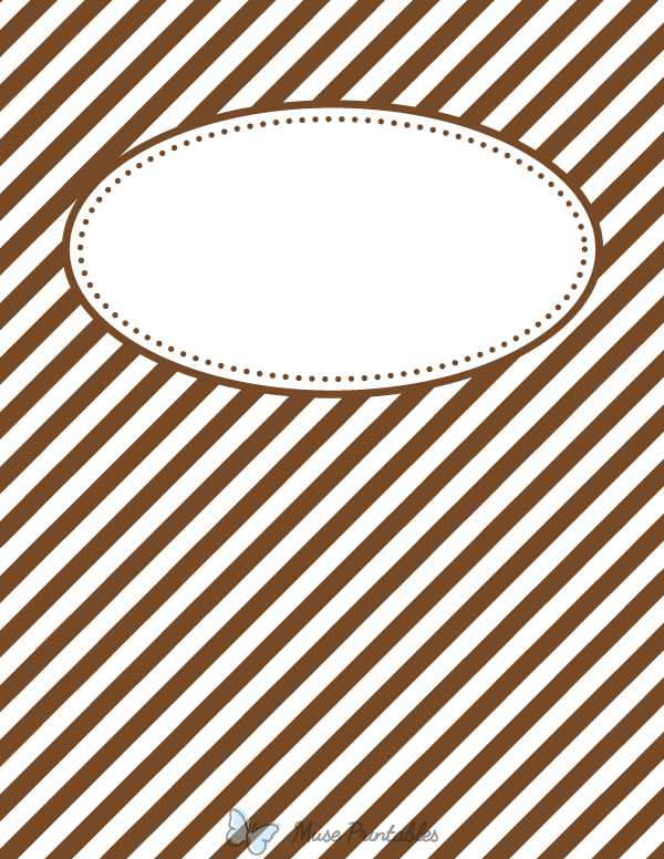 Brown Diagonal Stripe Binder Cover