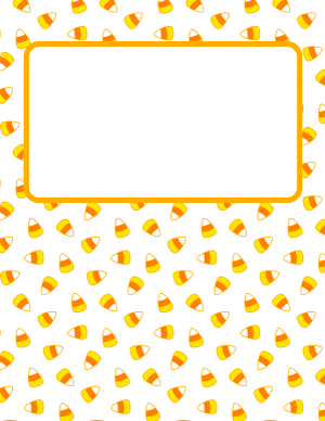 Candy Corn Binder Cover