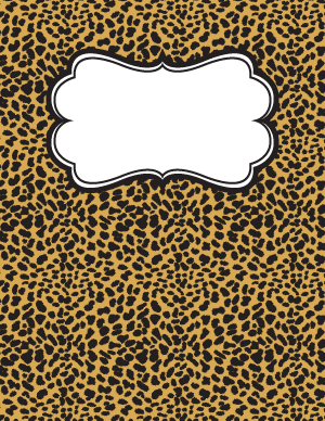 Cheetah Print Binder Cover