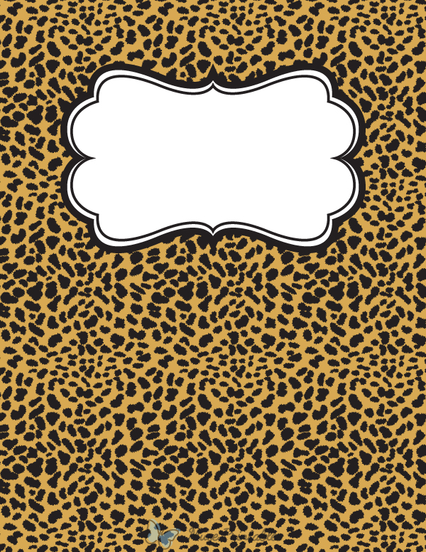 Cheetah Print Binder Cover