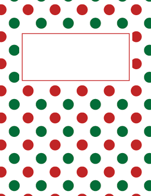 Christmas Polka Dot Binder Cover