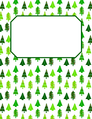 Christmas Tree Binder Cover