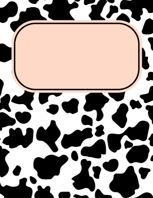 Cow Print Binder Cover