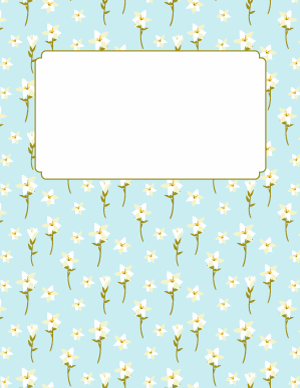 Easter Lily Binder Cover