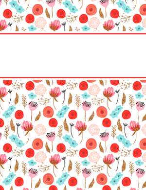 Floral Binder Cover