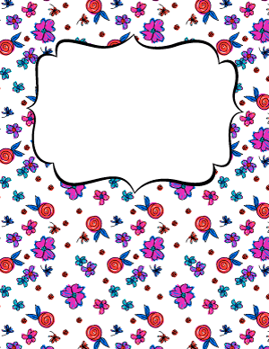 Floral Doodle Binder Cover