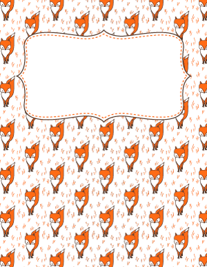 Fox Binder Cover
