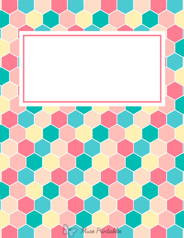 Geometric Hexagon Binder Cover