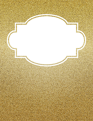 Gold Glitter Binder Cover