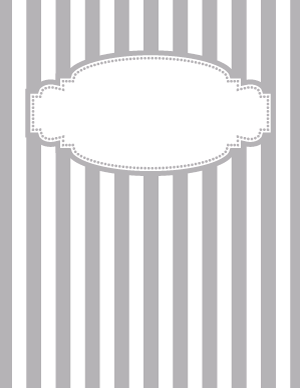 Gray and White Striped Binder Cover