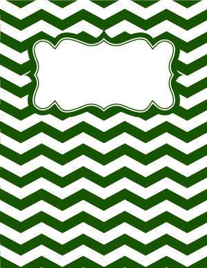 Green and White Chevron Binder Cover