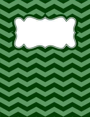 Green Chevron Binder Cover