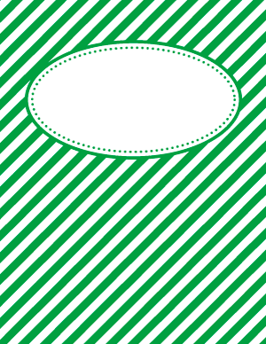 Green Diagonal Stripe Binder Cover