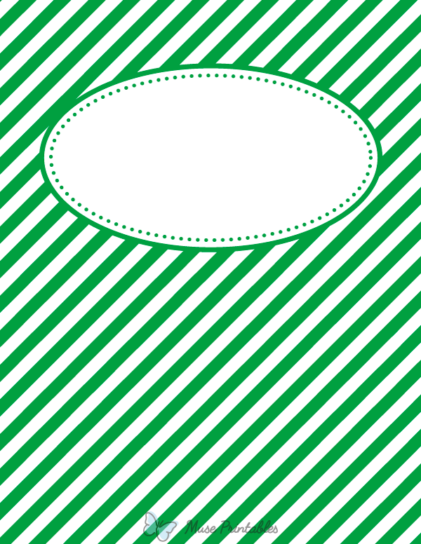 Green Diagonal Stripe Binder Cover