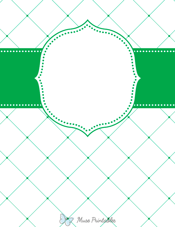 Green Lattice Binder Cover