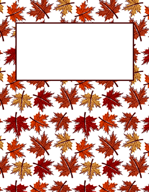 Maple Leaf Binder Cover