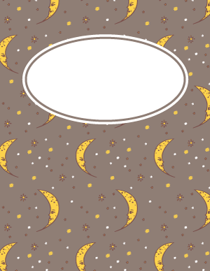 Moon and Stars Binder Cover