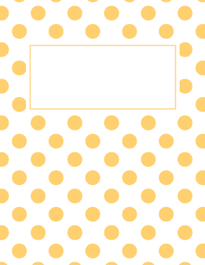 Orange and White Polka Dot Binder Cover