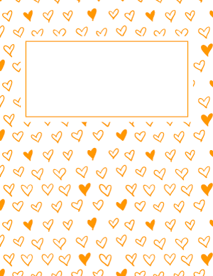 Orange Heart Binder Cover