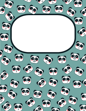 Panda Binder Cover