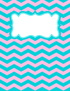 Pink and Blue Chevron Binder Cover