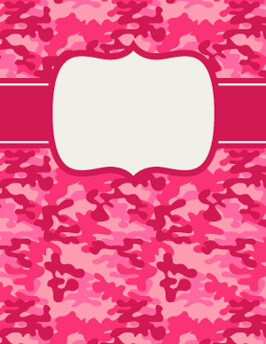 Pink Camouflage Binder Cover