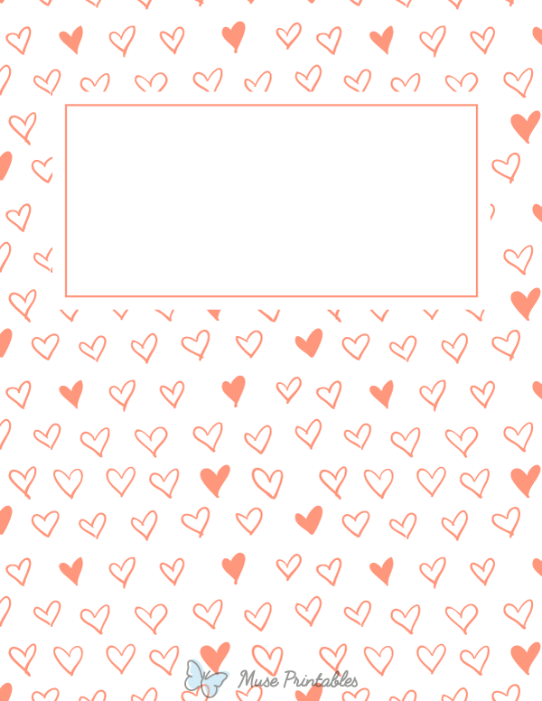 Pink Heart Binder Cover