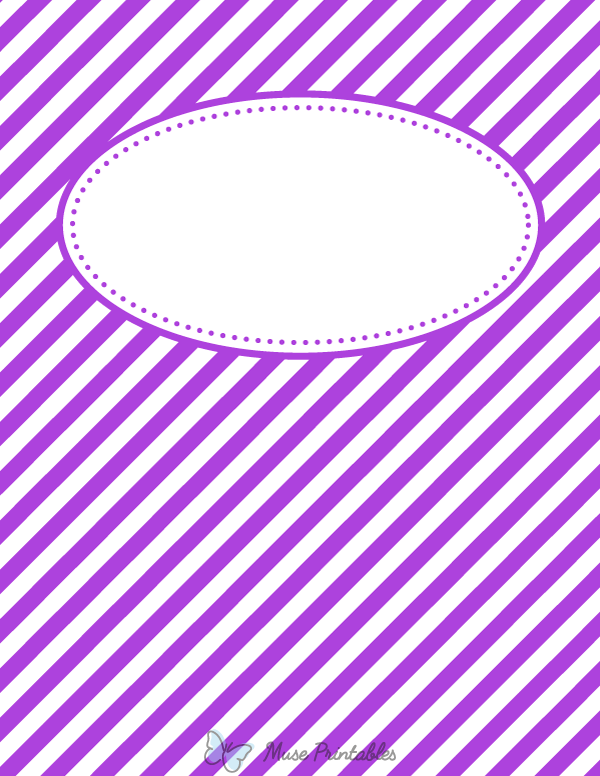 Purple Diagonal Stripe Binder Cover