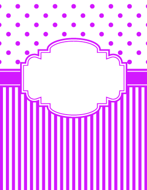 Purple Polka Dot and Stripe Binder Cover