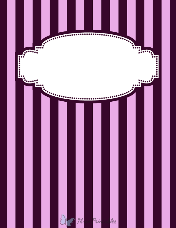 Purple Striped Binder Cover