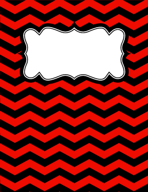 Red and Black Chevron Binder Cover