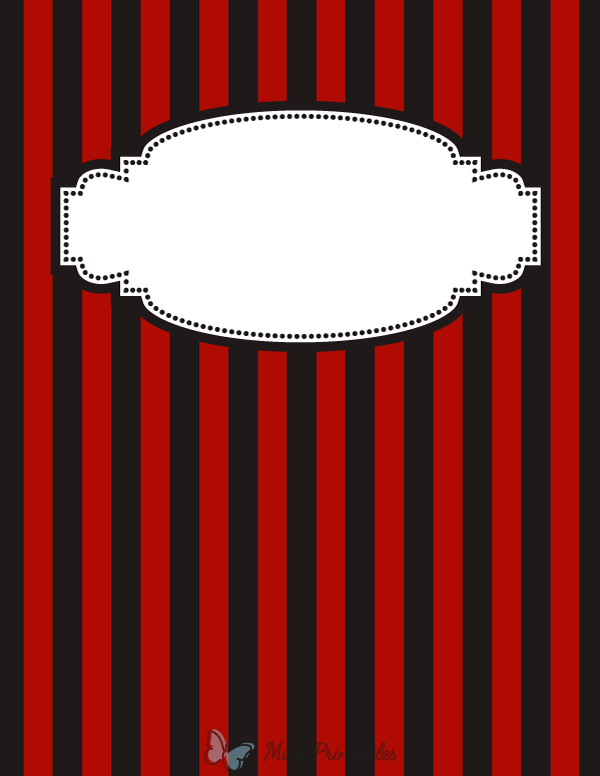 Red and Black Striped Binder Cover