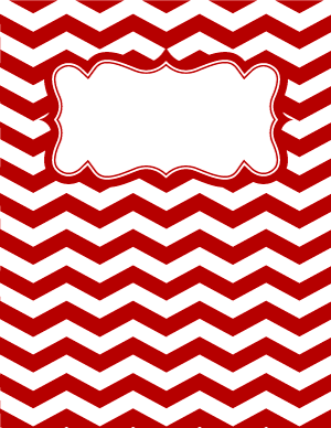 Red and White Chevron Binder Cover