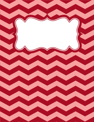 Red Chevron Binder Cover