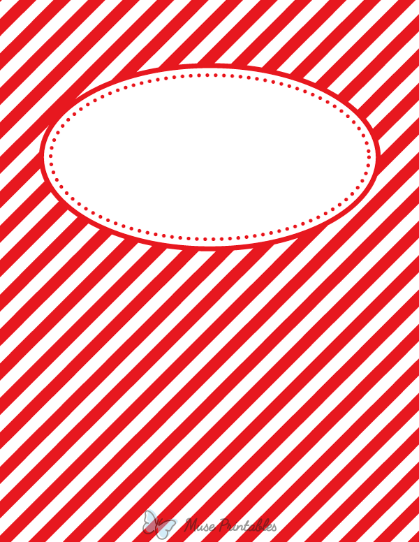 Red Diagonal Stripe Binder Cover